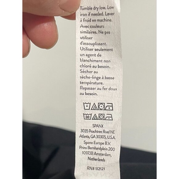 Spanx L/S Scoop Neck Bodysuit Classic Black Size Large - Picture 9 of 12